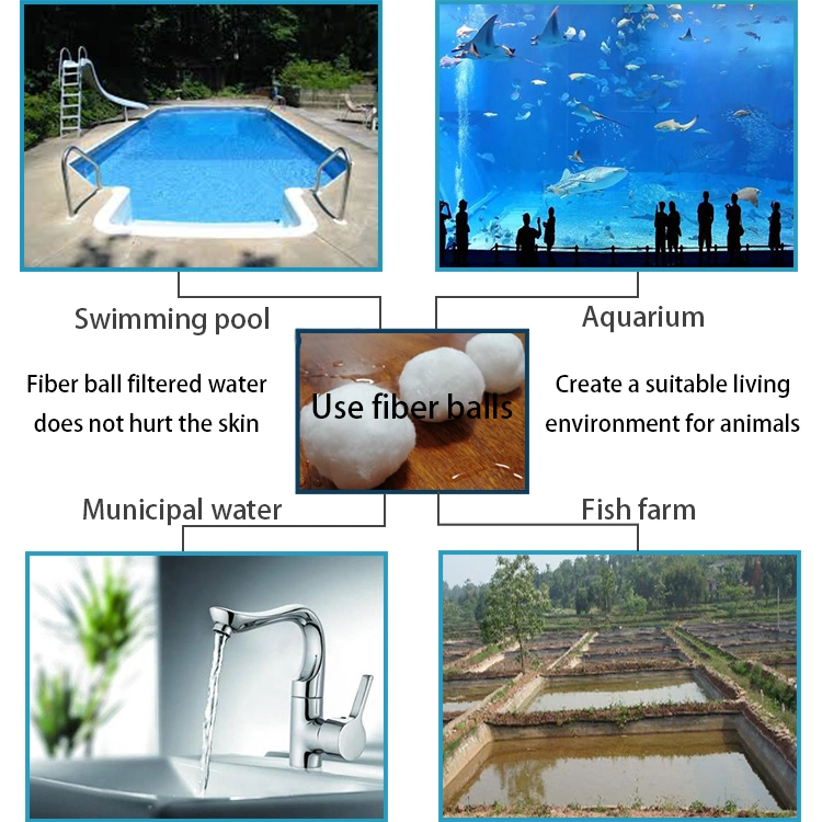 Solar Cotton Hydrophobic Filter Material Fiber Balls for Industrial Wastewater Treatment